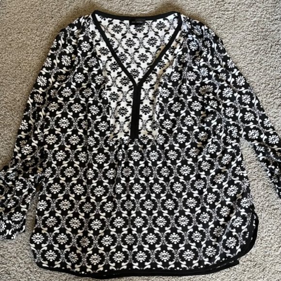 The Limited Tops - The Limited 3/4 Sleeve Tunic Shirt